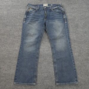 Ariat Jeans Mens 40x32 Blue M5 Boundary Straight Leg Fit Denim Cowboy Western